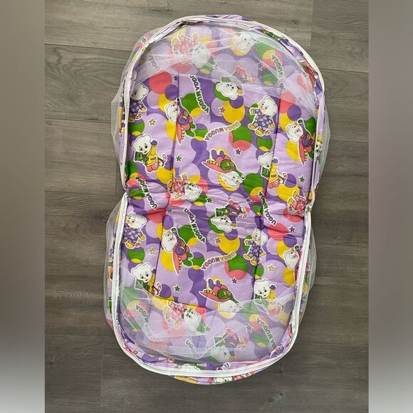 0-6months baby travel bed with mosquito net Cartoon Print infant bed - Purple - Picture 1 of 4